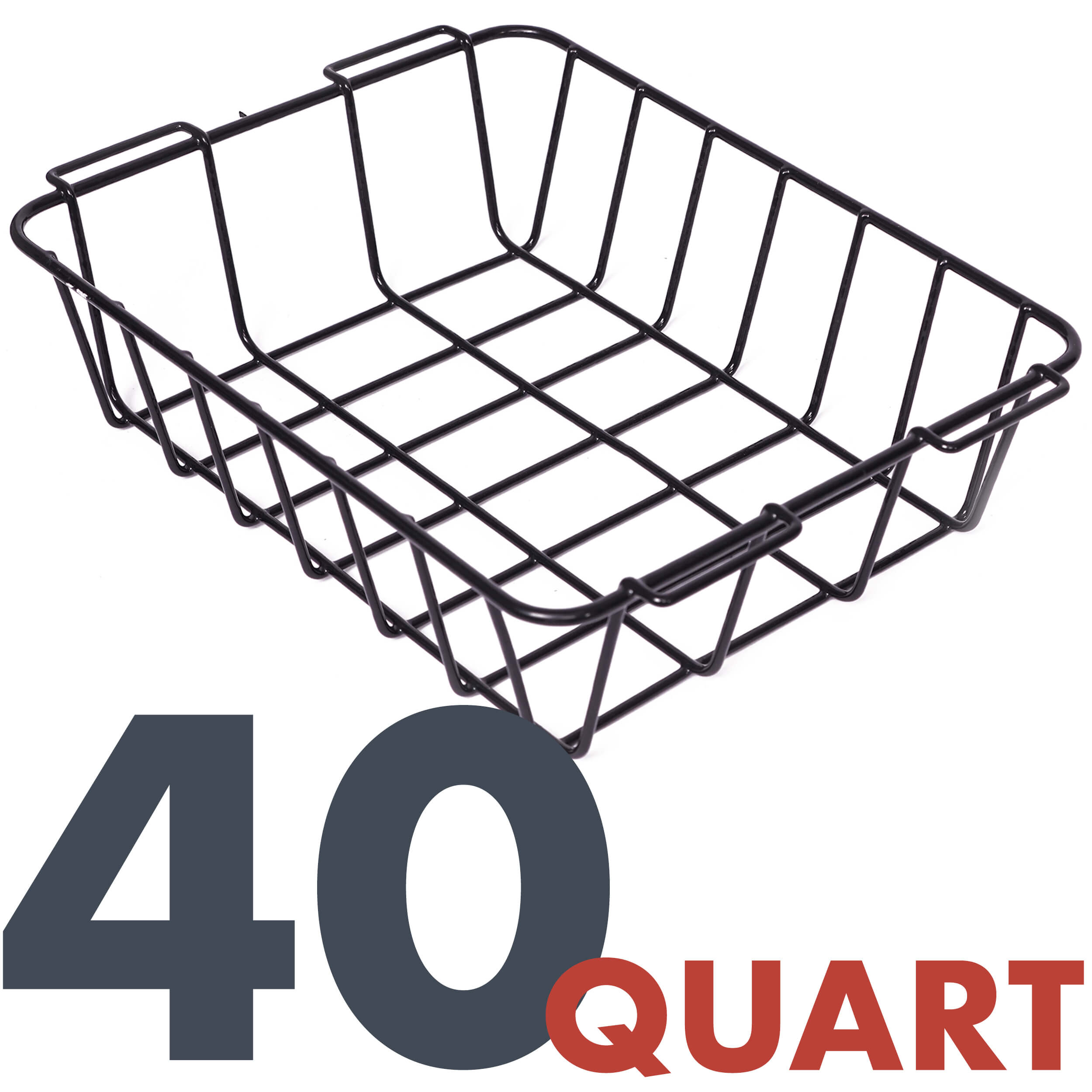 40 Quart Basket, Black, Size Variant