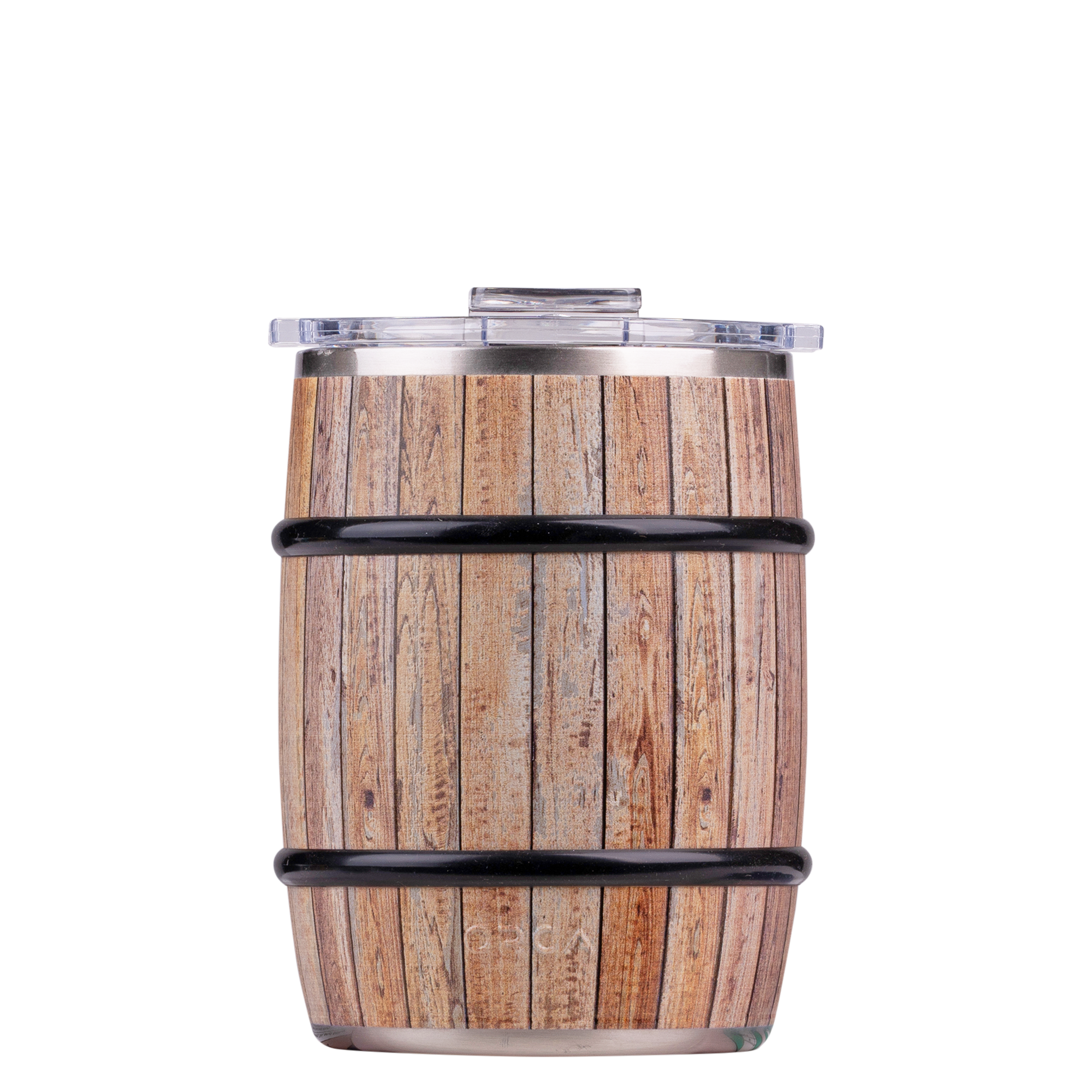Double Barrel 24oz, White Oak Wood Grain, Front