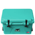 26 Quart Cooler, Seafoam, Top Angle