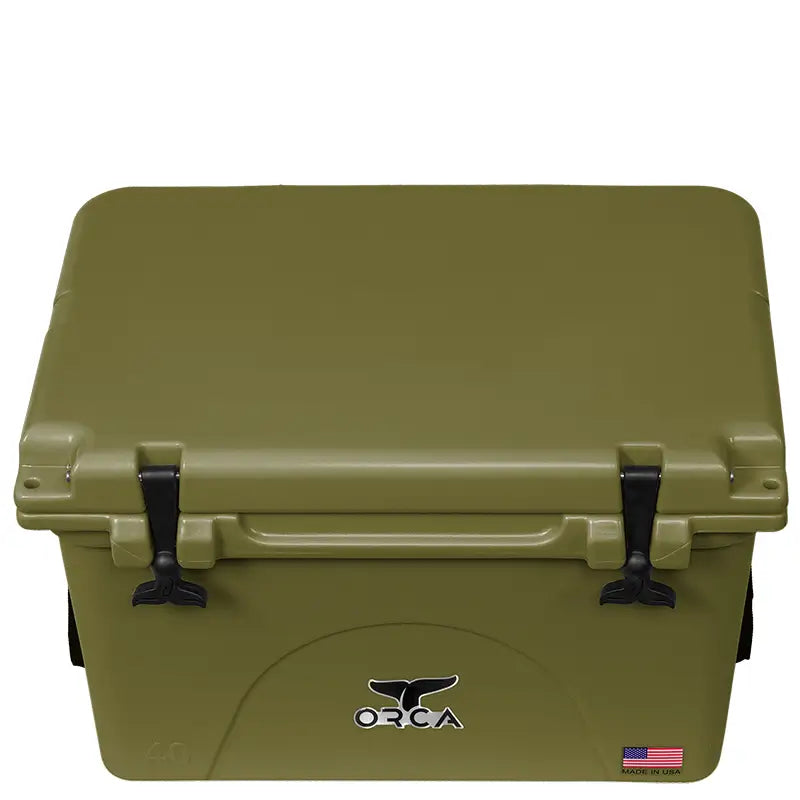 40 Quart Cooler, Green, Top Angle