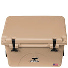 40 Quart Cooler, Tan, Top Angle