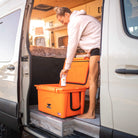 40 Quart Cooler, Blaze Orange, Lifestyle 3