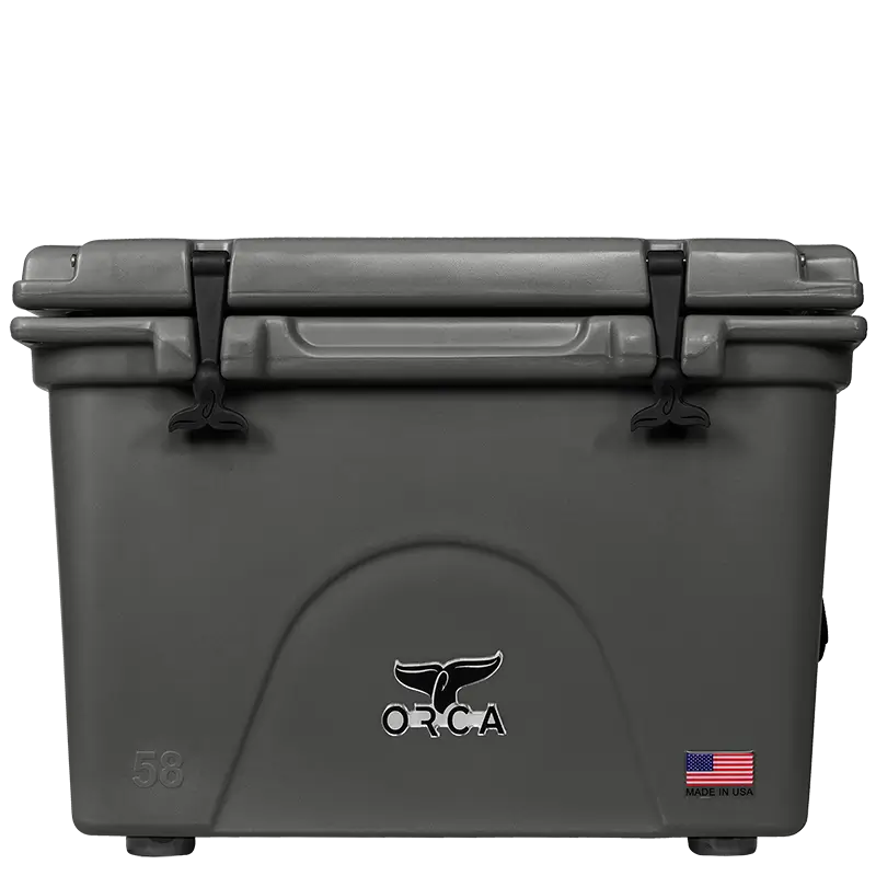 58 Quart Cooler, Charcoal, Front