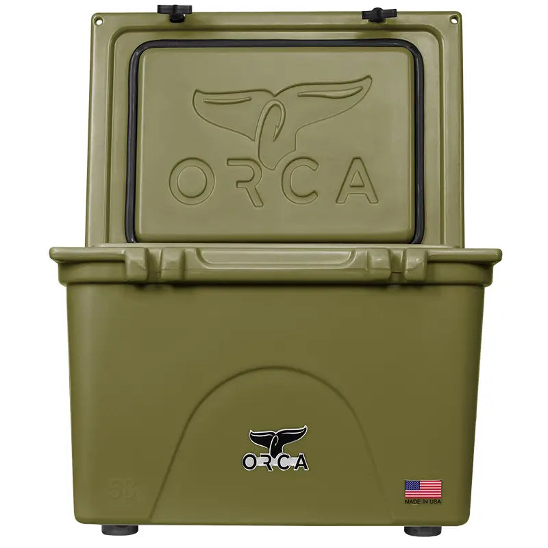 58 Quart Cooler, Green, Top Angle