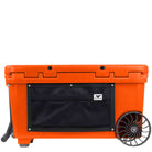 65 Quart Wheeled Cooler, Blaze Orange, Back