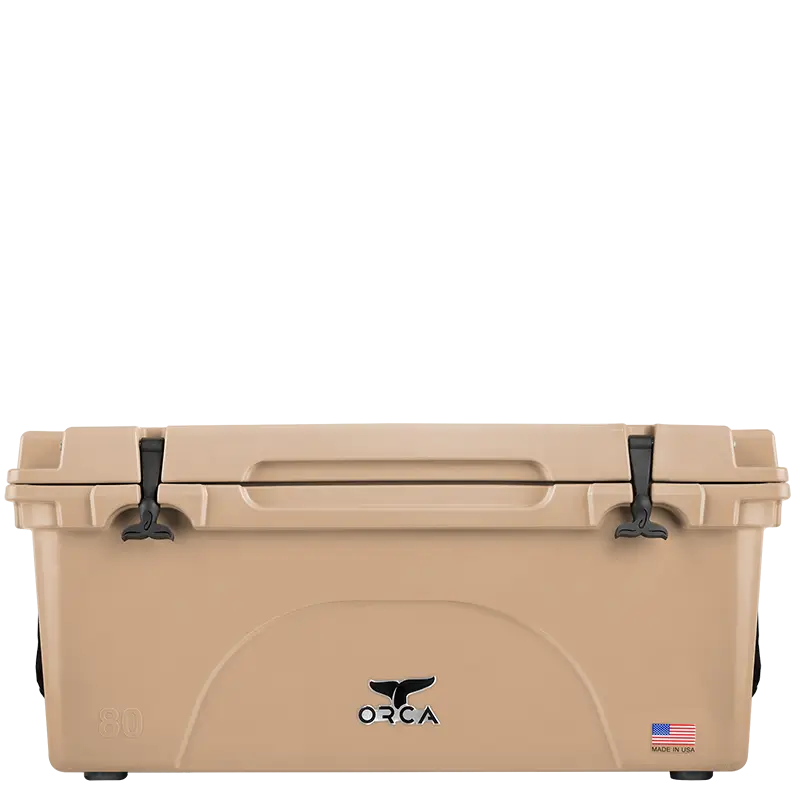 80 Quart Cooler, Tan, Front