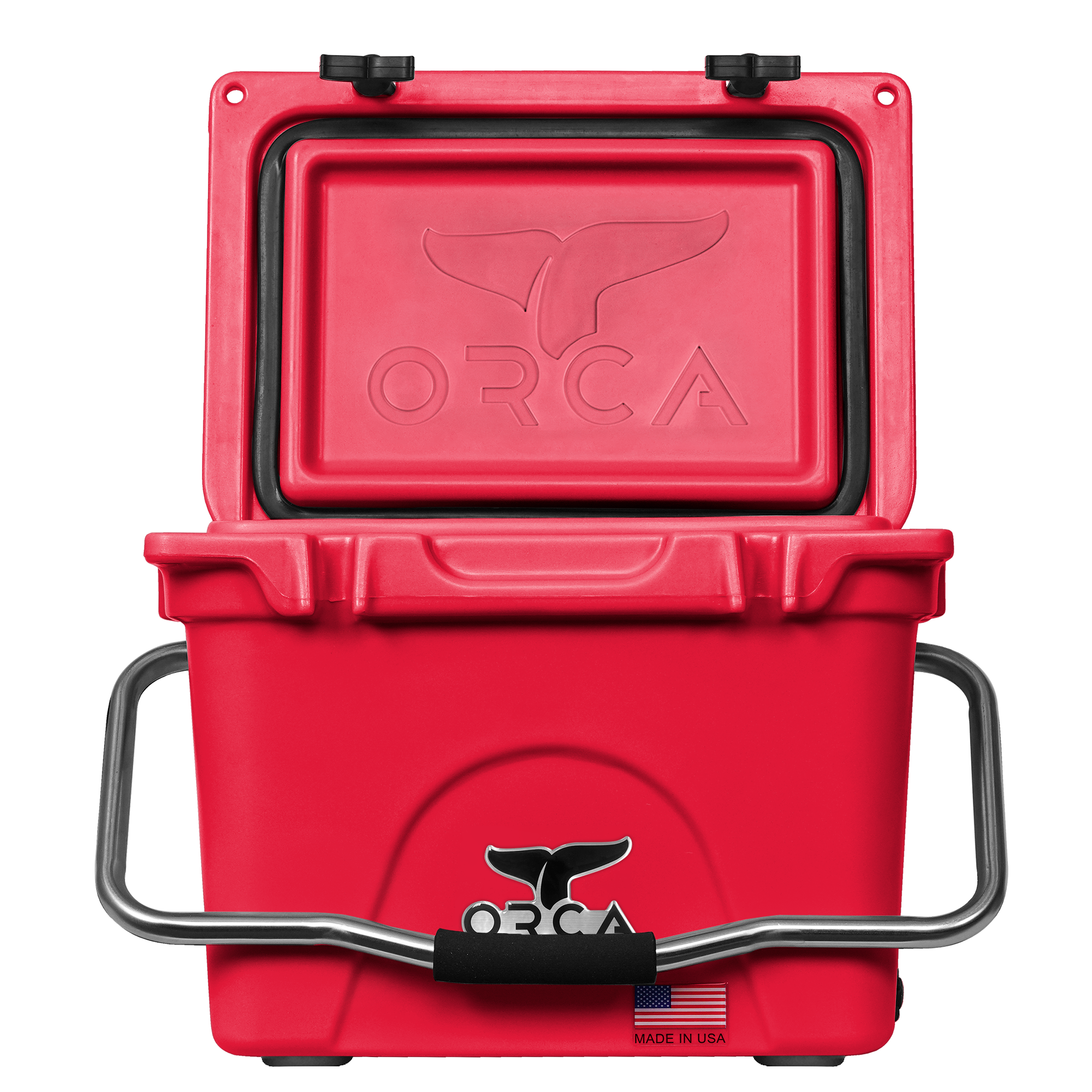 20 Quart Cooler, Red, Open
