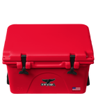 26 Quart Cooler, Red, Top Angle