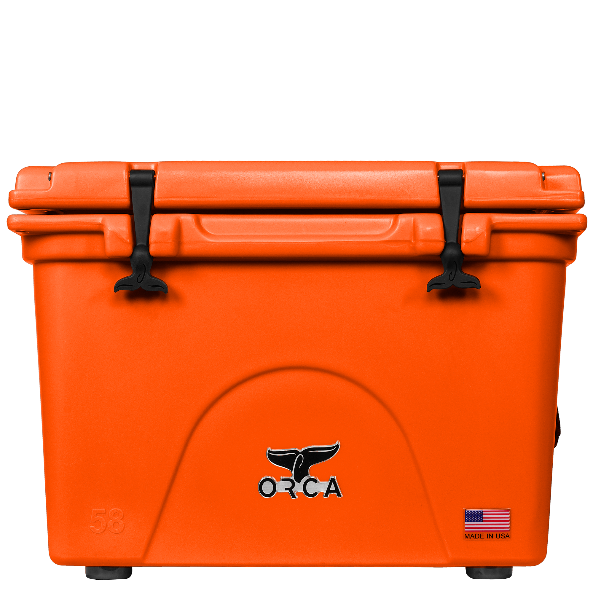 58 Quart Cooler, Blaze Orange, Front