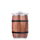 Barrel 12oz, Oak Wood Grain, Front