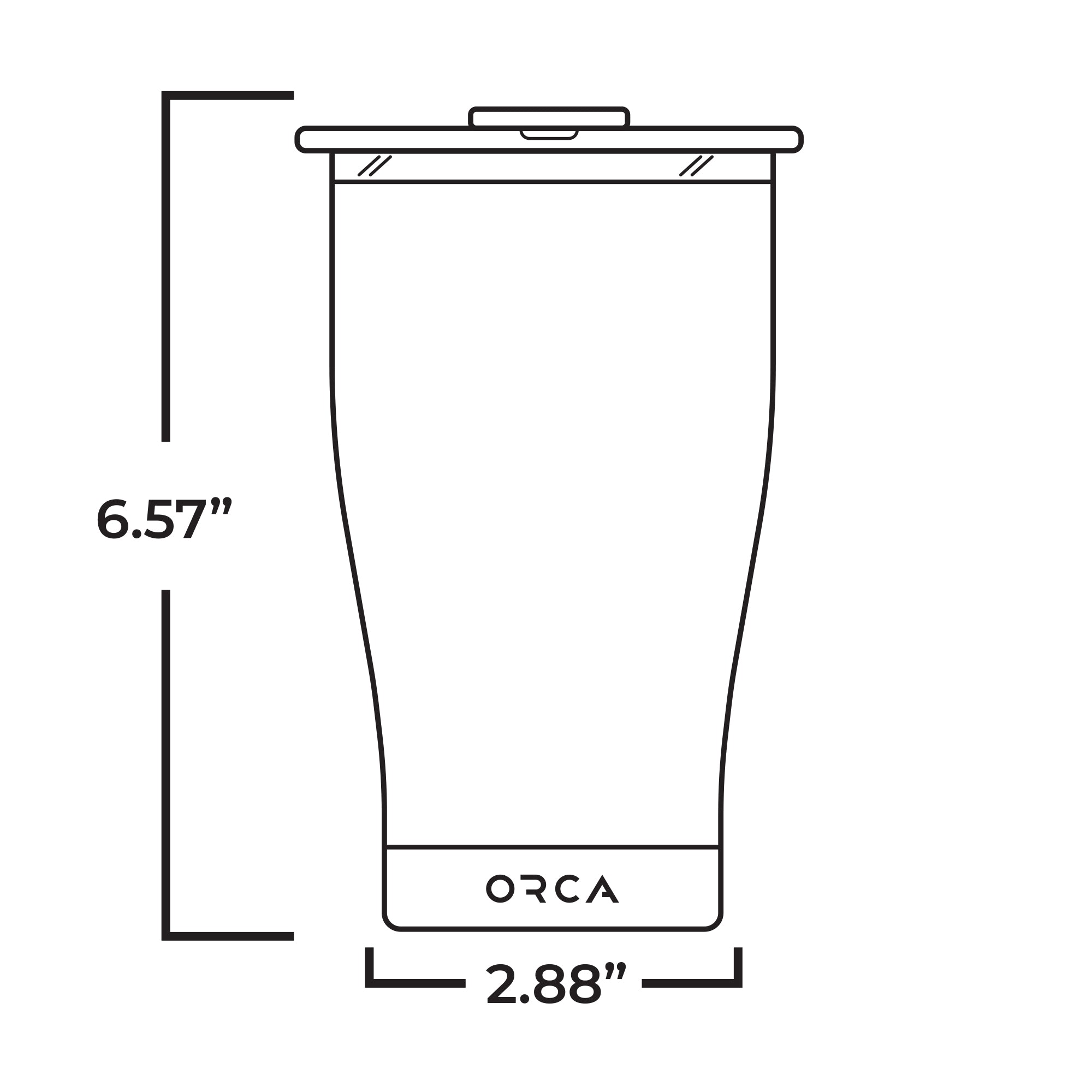 Chaser 22oz, Technical Specs, Line Drawing
