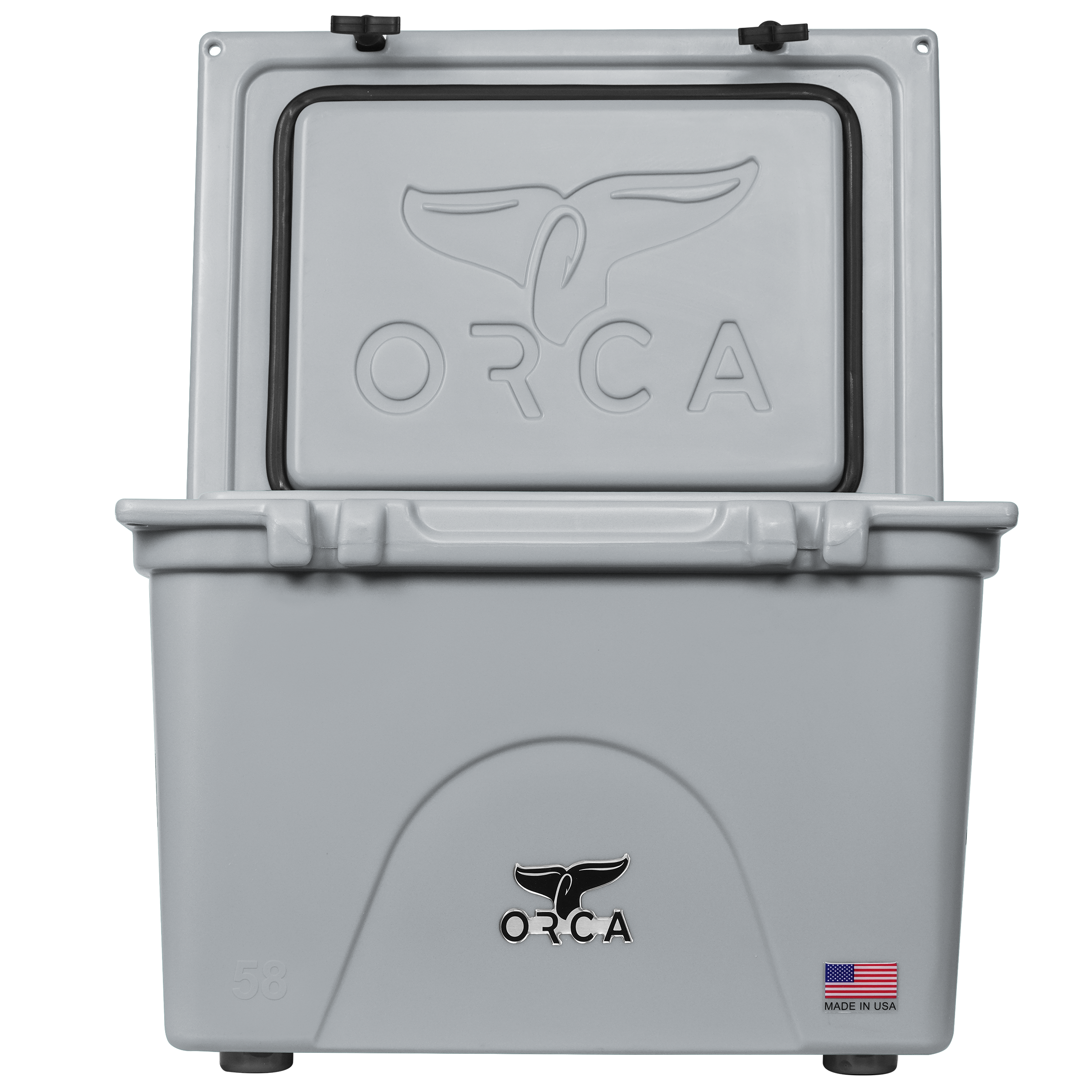 58 Quart Cooler, Gray, Open