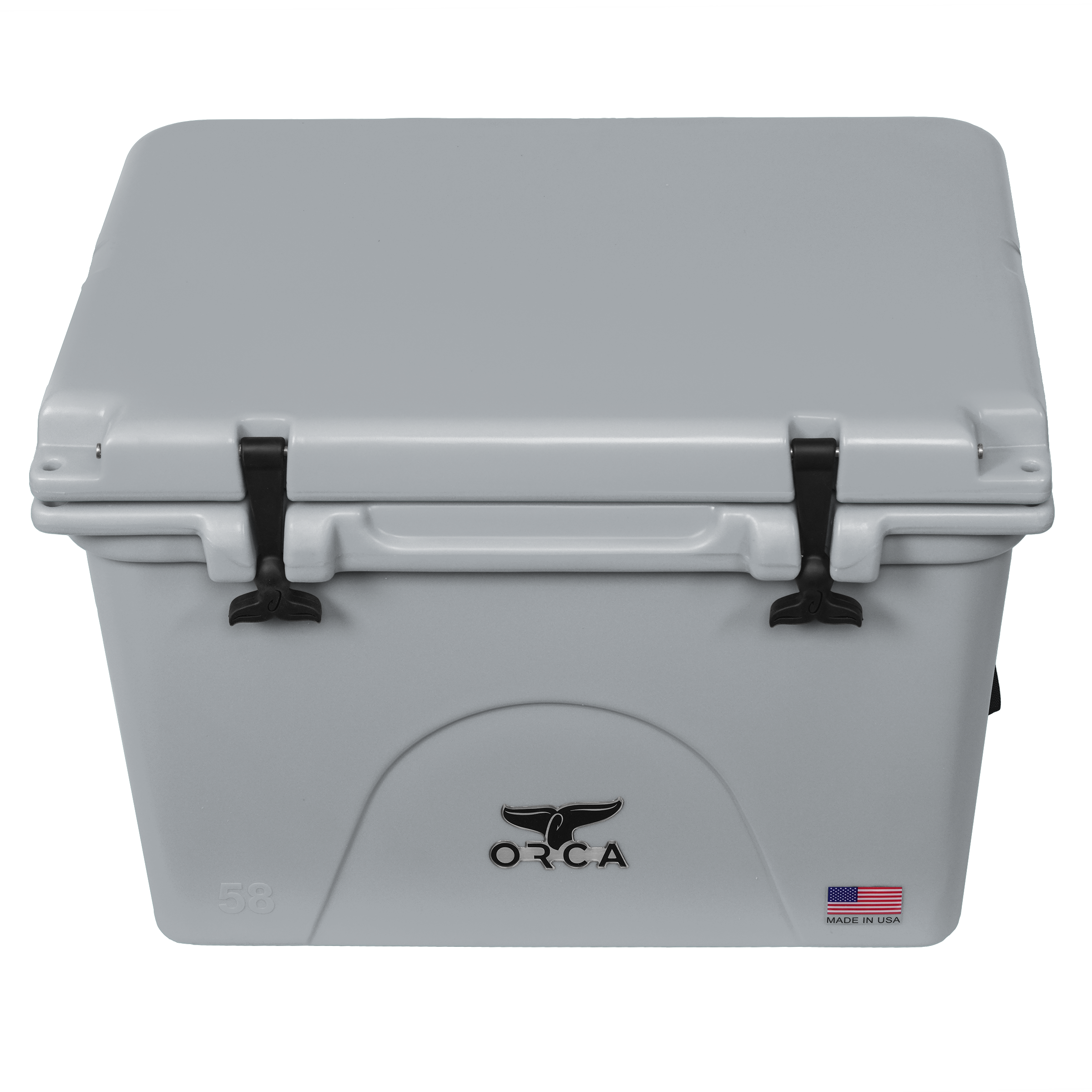 58 Quart Cooler, Gray, Top Angle